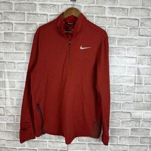 NIKE Running Therma Sphere Element Burnt Orange Quarter Zip Pullover Mens XL